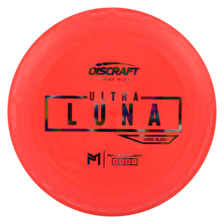 Discraft Disc Golf First Run Putter Line Hard UltraLuna Putt and Approach 3/4/0/1 Red/Jellybean 175g