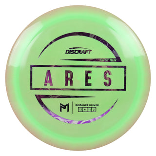 Discraft Disc Golf Paul McBeth First Run ESP Ares Distance Driver 12/6/-1/2 Peach Green/Purple Rose 170-172g