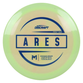 Discraft Disc Golf Paul McBeth First Run ESP Ares Distance Driver 12/6/-1/2 Green Peach/Navy 175-176g