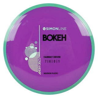 Axiom Disc Golf Simon Line Neutron Bokeh Fairway Driver 7/6/0/1 Purple/Teal 173 grams