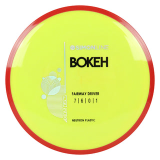 Axiom Disc Golf Simon Line Neutron Bokeh Fairway Driver 7/6/0/1 Yellow/Red 172 grams