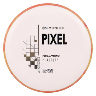 Axiom Disc Golf Simon Line Electron Firm Lizotte Pixel Putter 2/4/0/0.5 Pastel Purple/Red Orange 175 grams