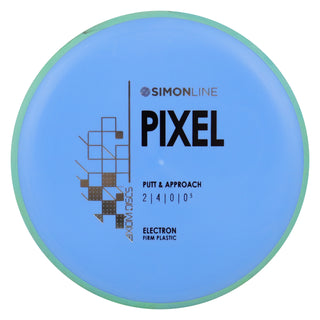 Axiom Disc Golf Simon Line Electron Firm Lizotte Pixel Putter 2/4/0/0.5 Blue/Teal Black 174 grams