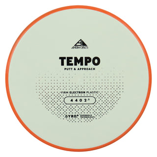 Axiom Disc Golf Electron Firm Tempo Putt and Approach 4/4/0/2.5 White/Orange 172 grams