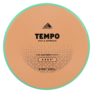 Axiom Disc Golf Electron Firm Tempo Putt and Approach 4/4/0/2.5 Orange/Green 165 grams