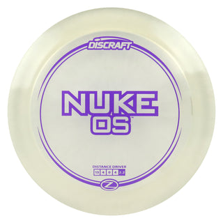 Discraft Disc Golf Z Line Nuke OS Distance Driver 13/4/0/4 Clear/Purple 173-174g