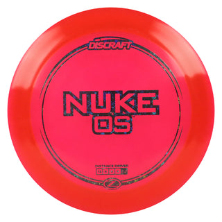 Discraft Disc Golf Z Line Nuke OS Distance Driver 13/4/0/4 Red/Black Holo Stars 173-174g