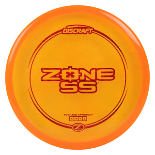 Discraft Disc Golf Z Line Zone SS Putter 4/4/-1/2 Orange/Red Lines 173-174g