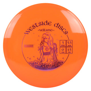 Westside Disc Golf Tournament Vellamo Midrange 5/5.5/0/1.5 Orange/Lavender 175 grams