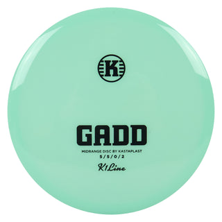 Kastaplast Disc Golf First Run K1 Gadd Midrange 5/5/0/2 Mint Green/Black 175 grams