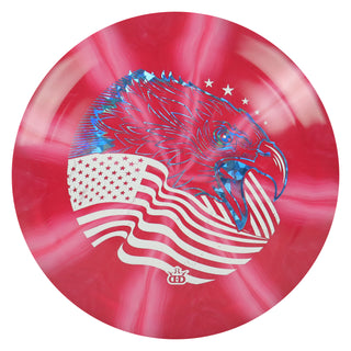 Dynamic Disc Golf Fuzion Burst Freedom Screaming Eagle Distance Driver Red/Blue Shatter 173 grams