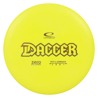 Latitude 64 Disc Golf Zero Hard Dagger Putter 2/5/0/1 Yellow/Gold 173 grams