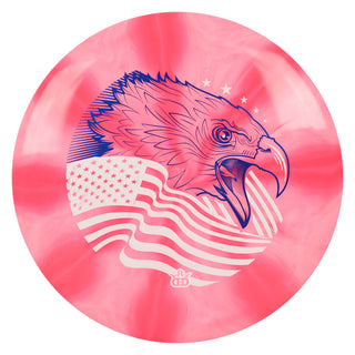 Dynamic Disc Golf Fuzion Burst Escape Screaming Eagle Fairway Driver Red/Blue 173 grams