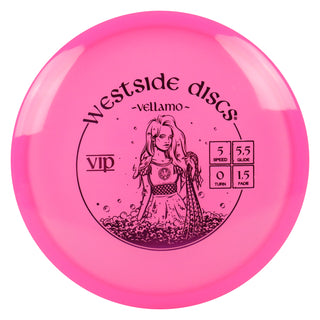 Westside Disc Golf VIP Vellamo Midrange 5/5.5/0/1.5 Pink/Purple 178 grams