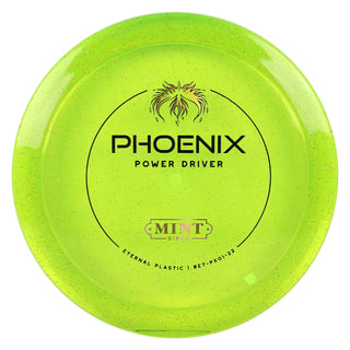 Mint Disc Golf Eternal Phoenix Fairway Driver 9/3/0/4 Green Flake/Gold 168 grams