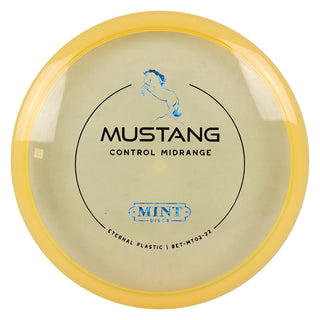 Mint Disc Golf Eternal Mustang Midrange Disc 5/5/0/2 Yellow/Blue Shatter 177 grams