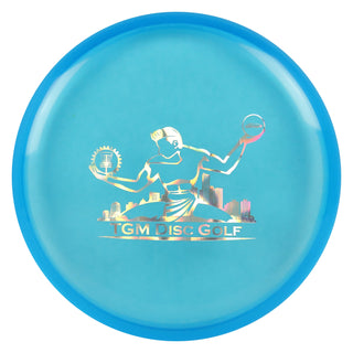 Discraft Cryztal FLX Fierce with TGM Disc Golf Stamp Putt and Approach Blue/Holo 174g