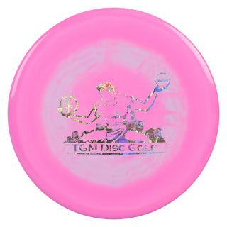 Discraft ESP Zone with TGM Disc Golf Stamp Putt and Approach Pink/Money Holo 174g