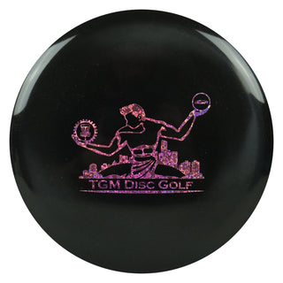 Discraft Midnight Metallic ESP Buzzz with TGM Disc Golf Stamp Midrange Black/Pink Hearts 170-172g