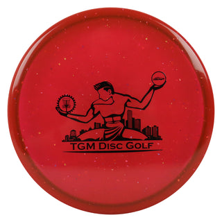 Discraft Z Confetti Zone SS with TGM Disc Golf Stamp Putt and Approach Red/Black 173-174g