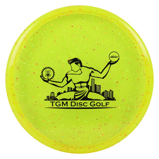 Discraft Z Confetti Zone SS with TGM Disc Golf Stamp Putt and Approach Yellow/Black 173-174g