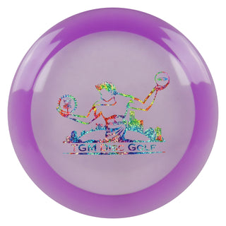 Discraft Z Line Nuke with TGM Disc Golf Stamp Midrange Purple/Tie Dye Shimmer 173-174g