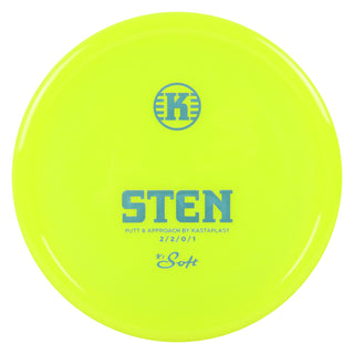 Kastaplast Disc Golf K1 Soft Sten Putt and Approach 2/2/0/1 Yellow/Slate 174 grams
