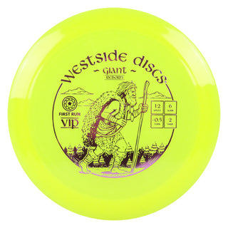 Westside Disc Golf First Run VIP Giant Reborn Distance Driver 12/6/-0.5/2 Yellow/Lavender 171 grams
