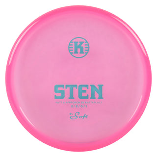 Kastaplast Disc Golf K1 Soft Sten Putt and Approach 2/2/0/1 Clear Pink/Slate 173 grams