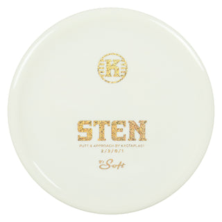 Kastaplast Disc Golf K1 Soft Sten Putt and Approach 2/2/0/1 White/Holo Shimmer 174 grams