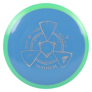 Axiom Disc Golf Neutron Mayhem Distance Driver 13/5/-1.5/2 Blue/Green 173 grams
