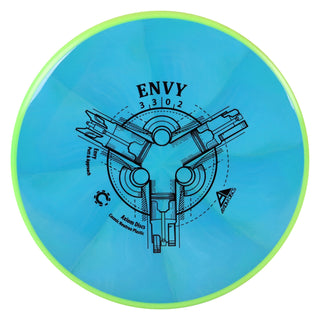 Axiom Disc Golf Cosmic Neutron Envy Putter 3/3/0/2 Blue/Yellow 168 grams