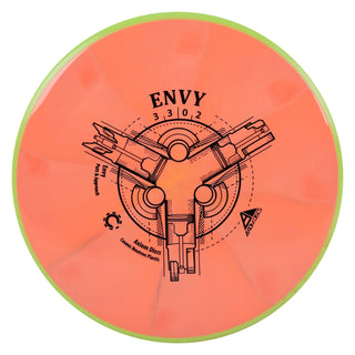 Axiom Disc Golf Cosmic Neutron Envy Putter 3/3/0/2 Peach/Yellow 172 grams