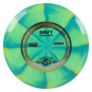 Streamline Disc Golf Cosmic Neutron Drift Distance Driver 11/5/-3/2 Green Blue/Gold Teal 173 grams
