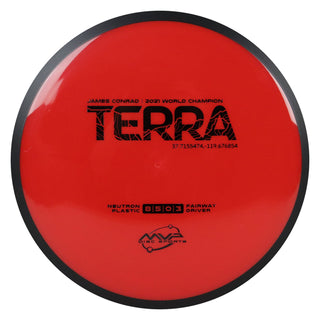MVP Disc Golf Neutron Terra James Conrad Fairway 8/5/0/3 Red 172 grams