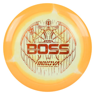 Innova Disc Golf Halo Star Boss Distance Driver 13/5/-1/3 Orange White/Orange 168 grams