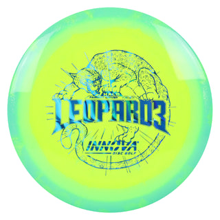 Innova Disc Golf Halo Star Leopard3 Fairway Driver 7/5/-2/1 Teal Yellow/Blue Waves 150 grams