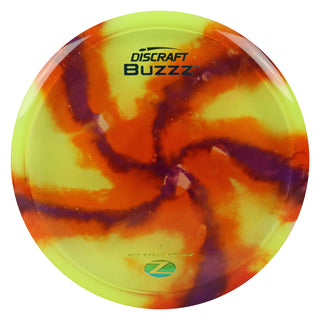 Discraft Disc Golf Z Line Fly Dye Buzzz Midrange Disc 5/4/-1/1 Orange Purple Swirl/Blue Metallic 167-169g