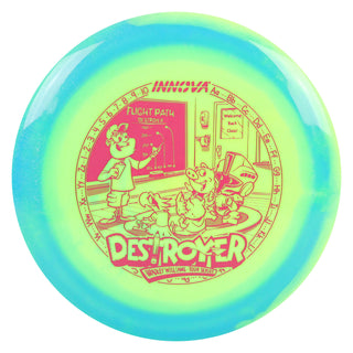 Innova Disc Golf Bradley Williams Tour Series Halo Star Destroyer Distance Driver 12/5/-1/3 Blue Yellow/Pink 156 grams