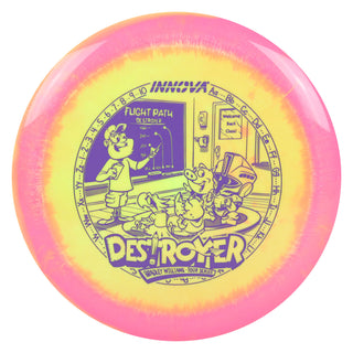 Innova Disc Golf Bradley Williams Tour Series Halo Star Destroyer Distance Driver 12/5/-1/3 Pink Yellow/Purple 157 grams