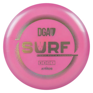 DGA Disc Golf Atmos Surf Putt and Approach 3/4/-1/1 Dark Pink/Holo Discs 170-172g