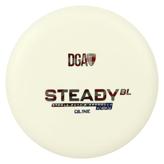 DGA Disc Golf D-Line Steady BL Putt and Approach 2/3/0/2 White/USA 170-172g