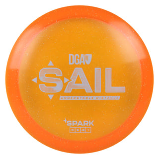 DGA Disc Golf Spark Sail Distance Driver 11/5/-5/1 Orange/Slate 173-174g