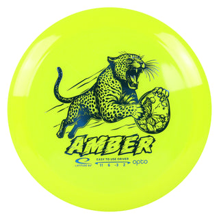 Latitude 64 Disc Golf Opto Amber Distance Driver 11/6/-3/2 Yellow/Indigo 159 grams