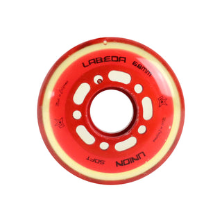 Labeda Roller Hockey Wheels - Union 68mm 74A Red (4-Pack)