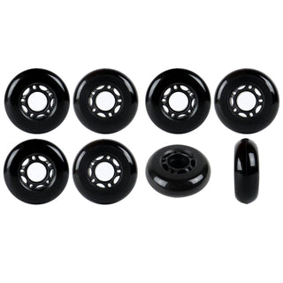 Player's Choice Roller Hockey Wheels - 5-Spoke Hub 68mm 82A Black (8-Pack)