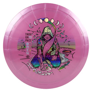 Thought Space Disc Golf Ethereal Omen Fairway Driver 9/4/0/4 Pink/Rainbow Holo 175 grams