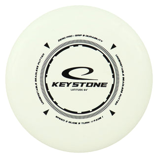Latitude 64 Disc Golf Zero Pro Keystone Putt and Approach 2/5/-1/1 White/Black 173 grams