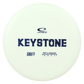 Latitude 64 Disc Golf Zero Soft Keystone Putter 2/5/-1/1 White/Blue 174 grams