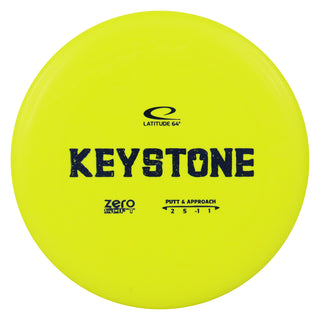 Latitude 64 Disc Golf Zero Soft Keystone Putter 2/5/-1/1 Yellow/Blue 173 grams